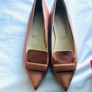 Avelini Elegant Cognac Leather Women's Fllats